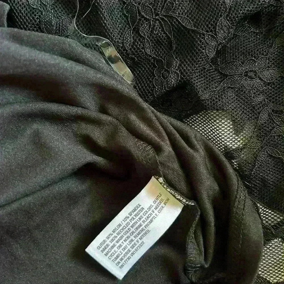 NWT Women's Short Sleeve Maxi Dress Wild Fable Off Black Lace Size Small - Picture 8 of 10